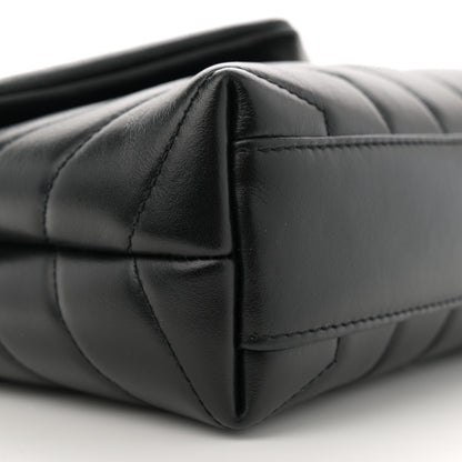Saint Laurent Calfskin Y Quilted Monogram Toy Loulou Crossbody Bag Black 9 of 11