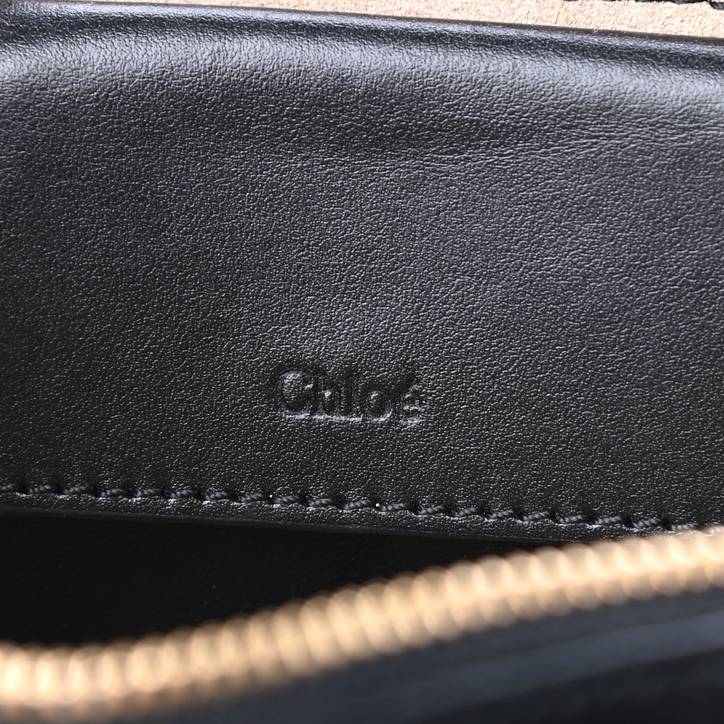 Calfskin Mini C Vanity Bag Black