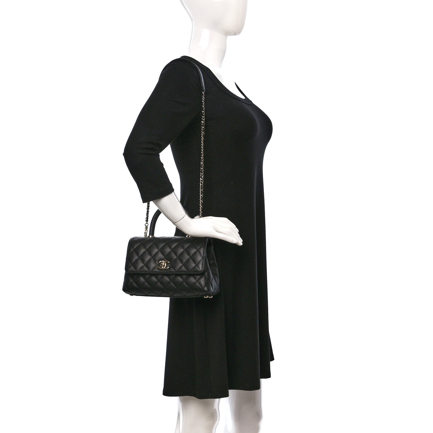 Chanel Caviar Quilted Mini Coco Handle Flap Black 2 of 9