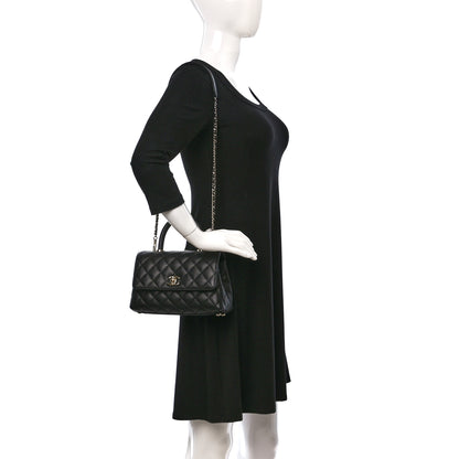 Chanel Caviar Quilted Mini Coco Handle Flap Black 2 of 9