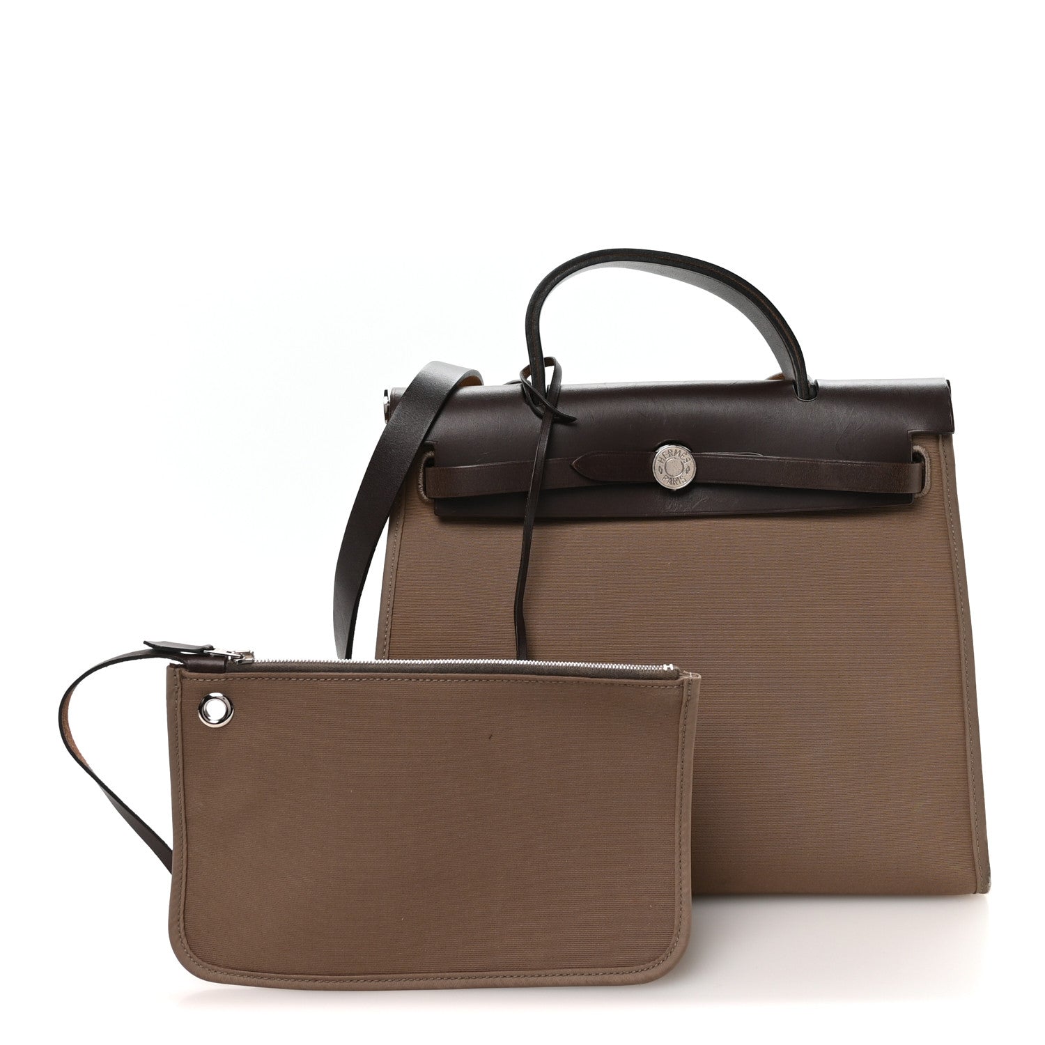 Hermes Vache Hunter Toile Herbag Zip 31 PM Etoupe Ebene 3 of 11