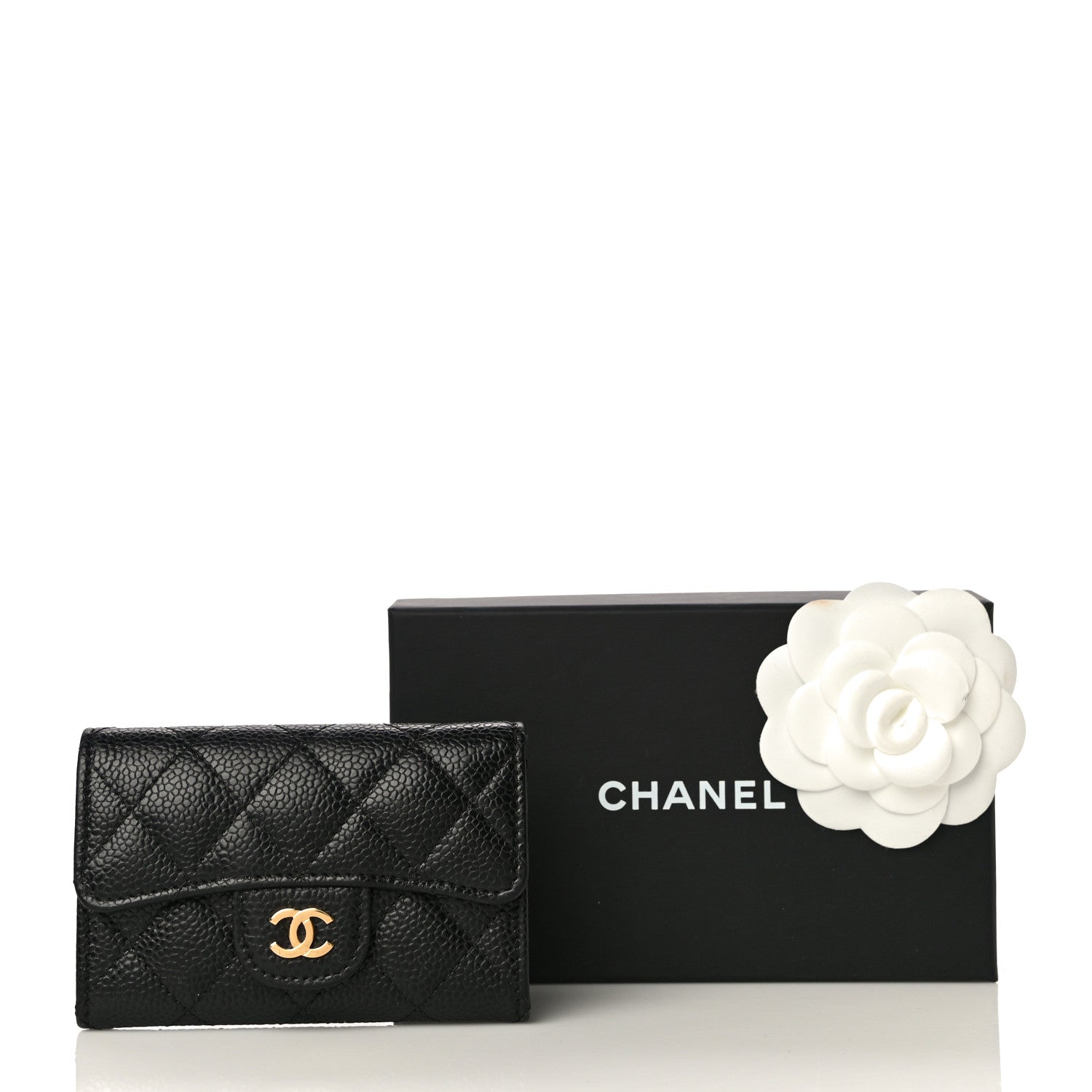 Chanel Caviar Quilted Flap Card Holder Wallet Black 11 of 11