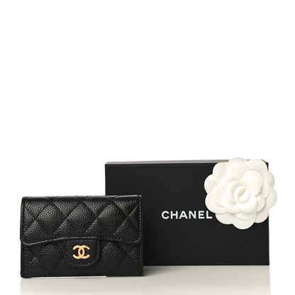 Chanel Caviar Quilted Flap Card Holder Wallet Black 11 of 11
