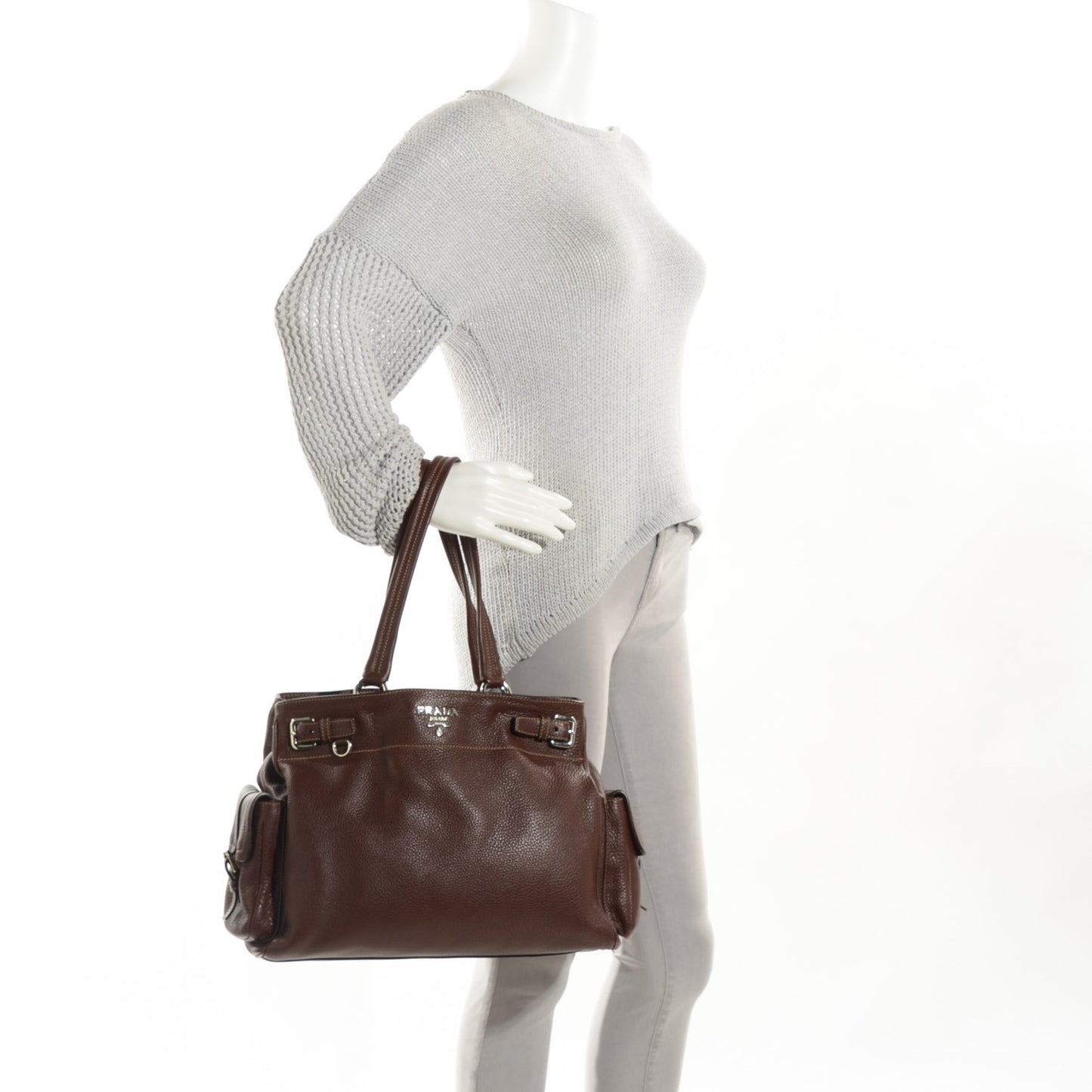 Cervo Deerskin Shoulder Bag Brown