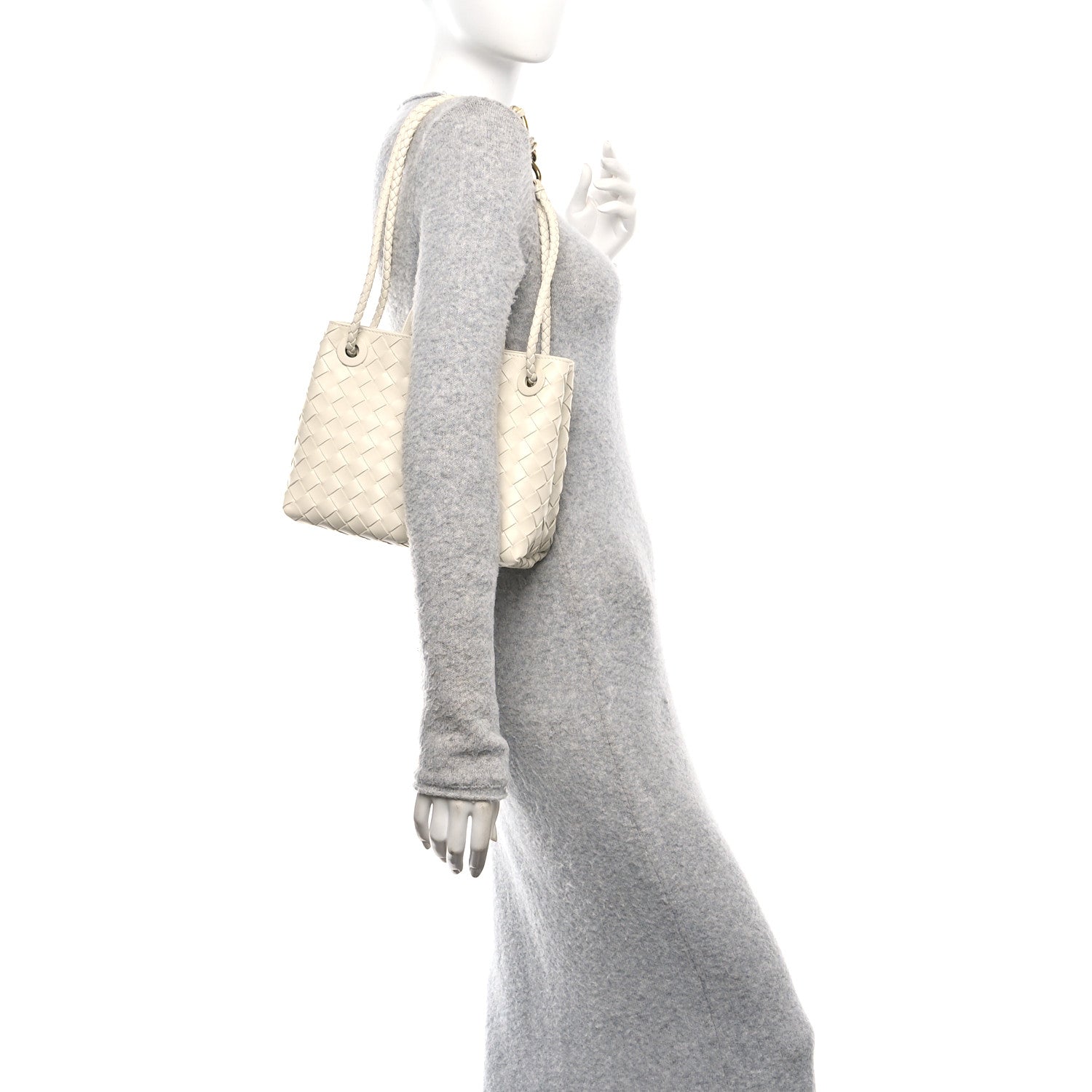 Bottega Veneta Nappa Intrecciato Small Andiamo Shoulder Bag Sea Salt 2 of 10