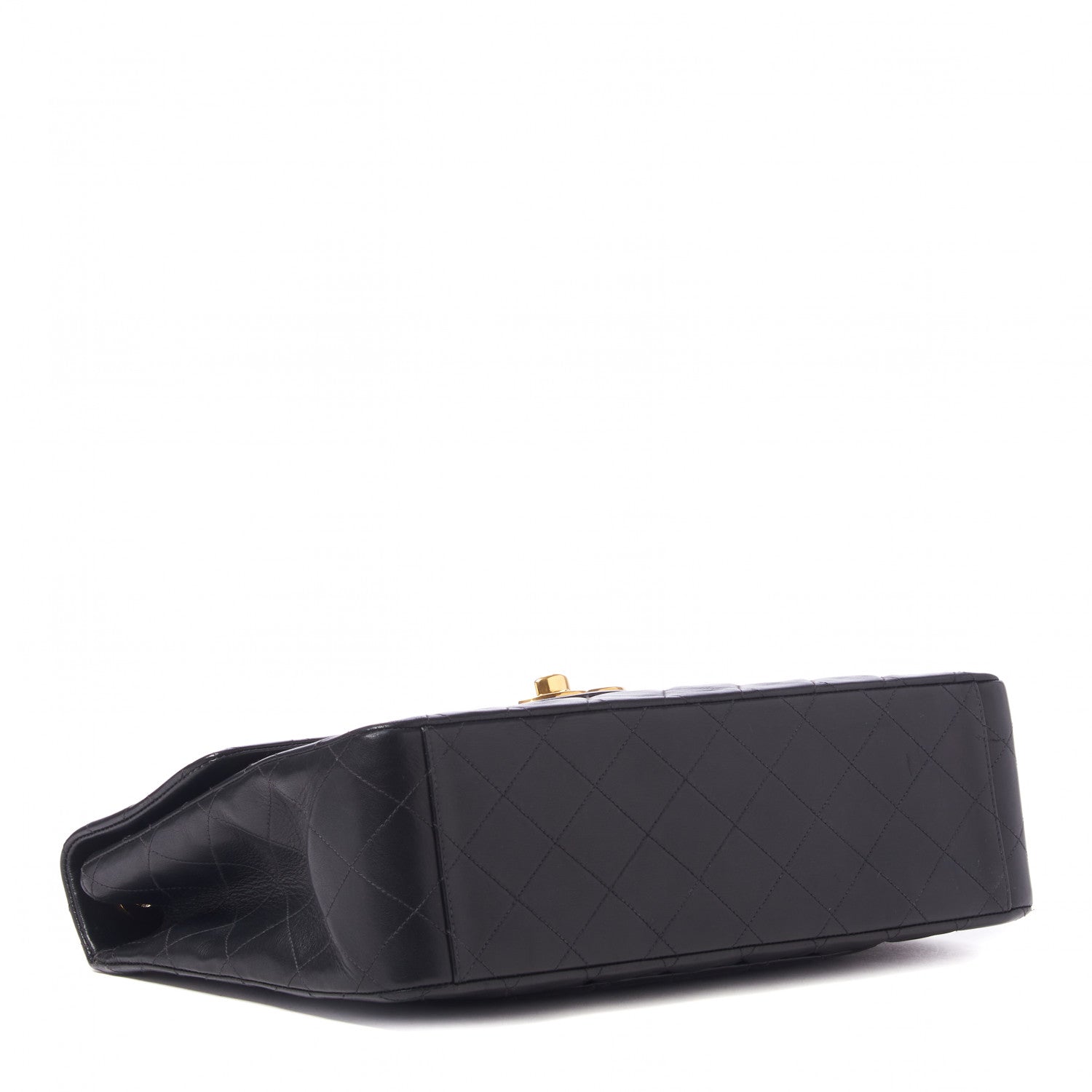 Chanel Lambskin Quilted XL Jumbo Single Flap Black 4 of 10