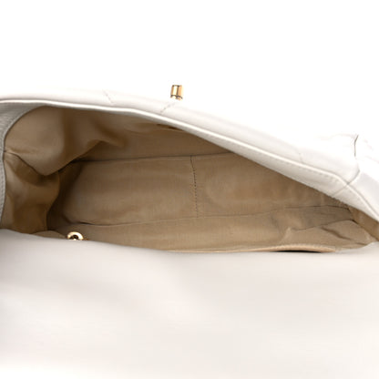 Chanel Lambskin Quilted Medium Chanel 19 Flap White 5 of 10