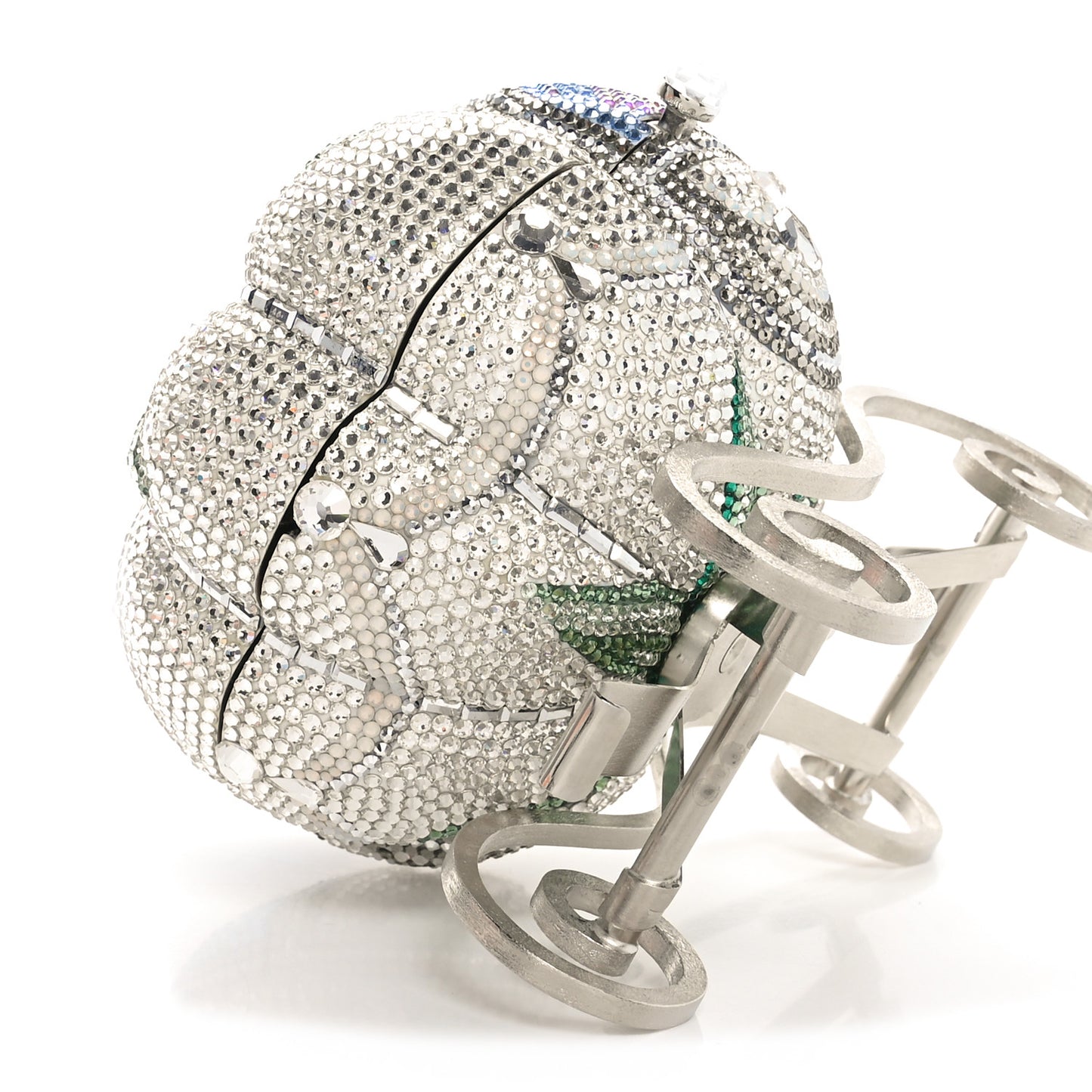 x DISNEY Crystal Cinderella Pumpkin Carriage Clutch Silver Multicolor