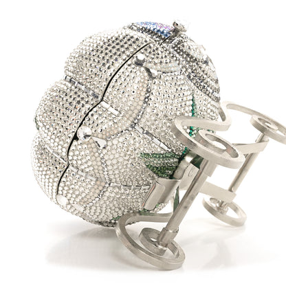 Judith Leiber x DISNEY Crystal Cinderella Pumpkin Carriage Clutch Silver Multicolor 9 of 11