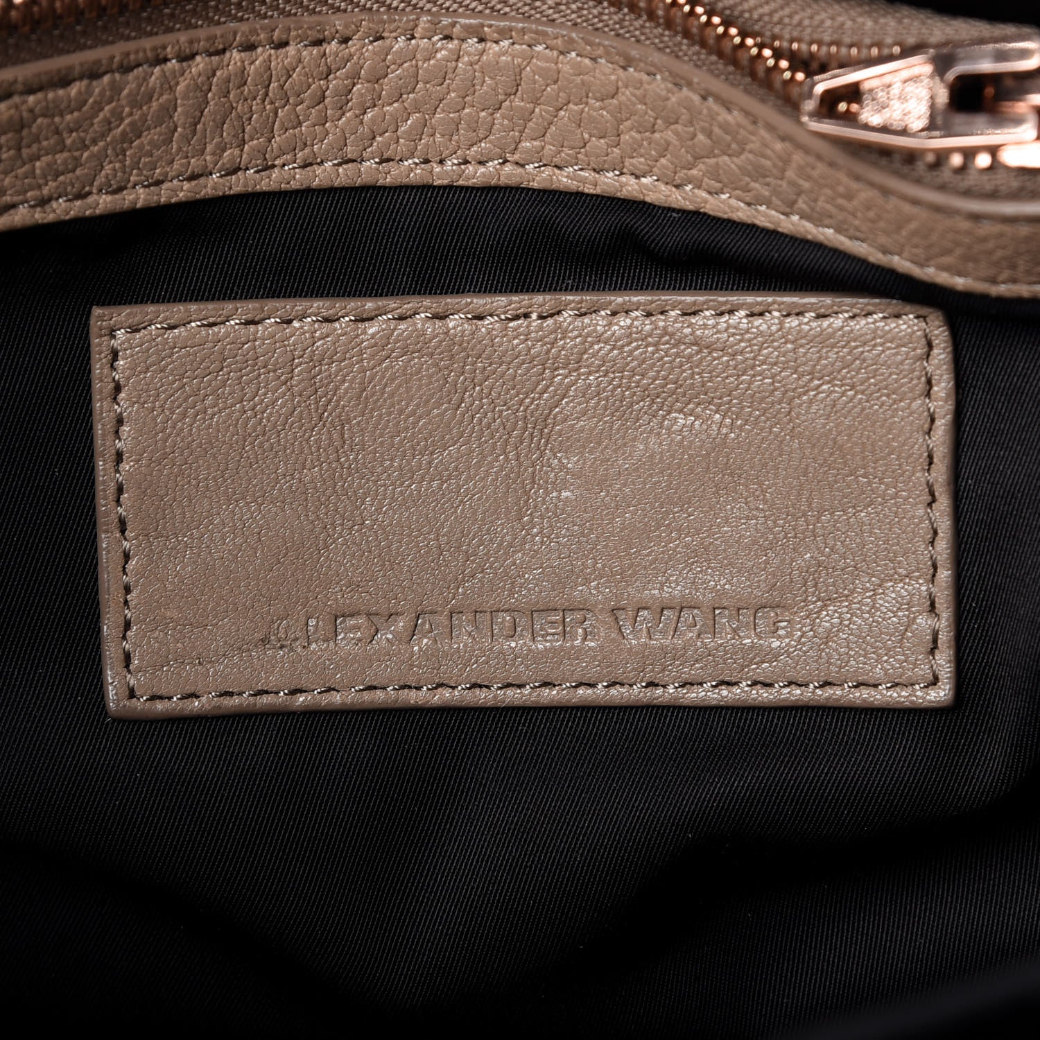Alexander Wang Pebbled Lambskin Rockie Latte Rose Gold Hardware 6 of 8