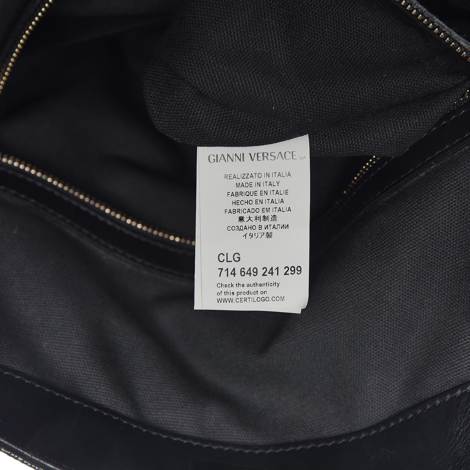 Versace PVC Barocco Printed Tote Black Gold 7 of 14