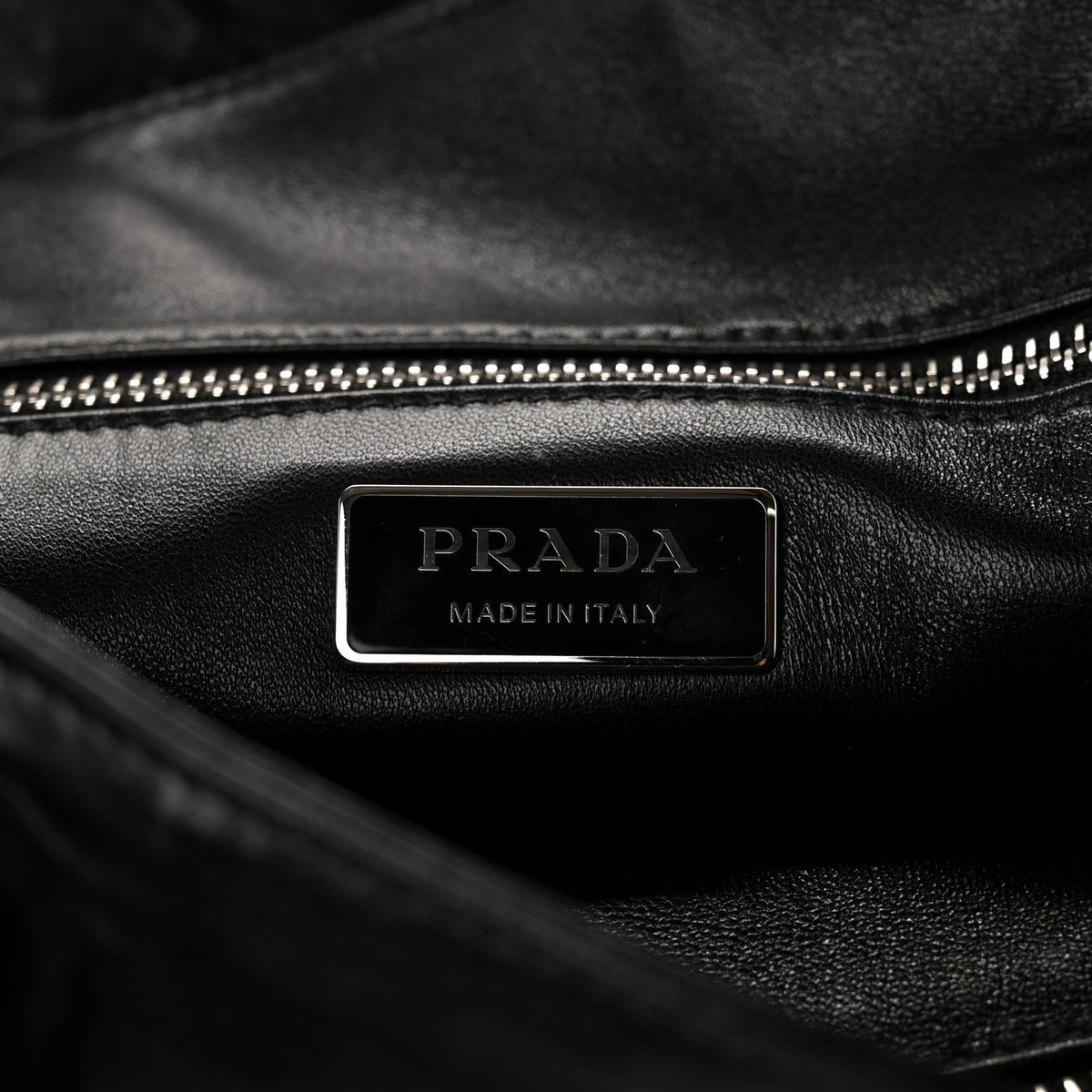Prada Nappa Antique Tote Black 6 of 10