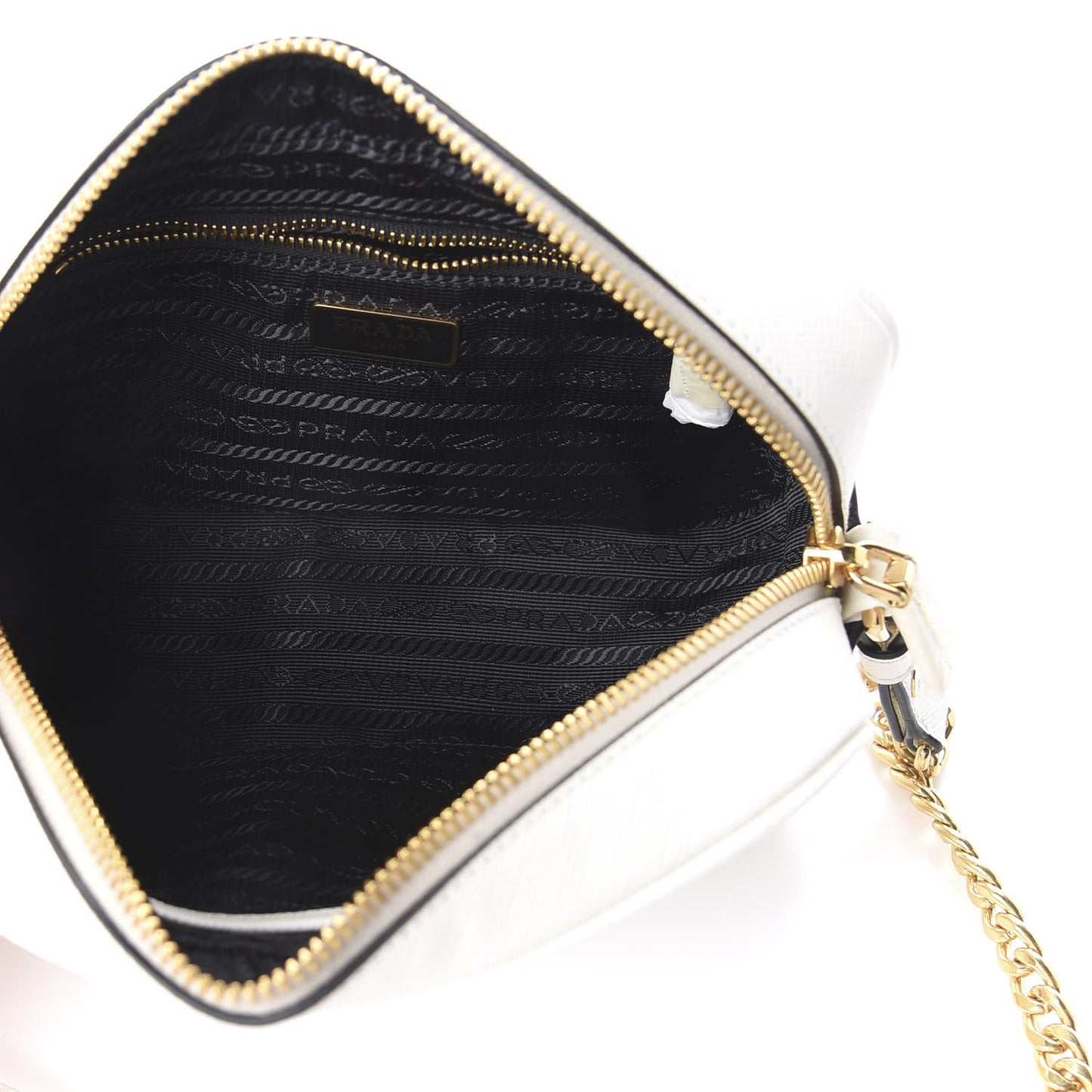 Saffiano Camera Crossbody Bianco