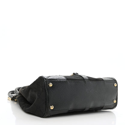 Gucci Monogram Calfskin Large Bardot Tote Black 4 of 11