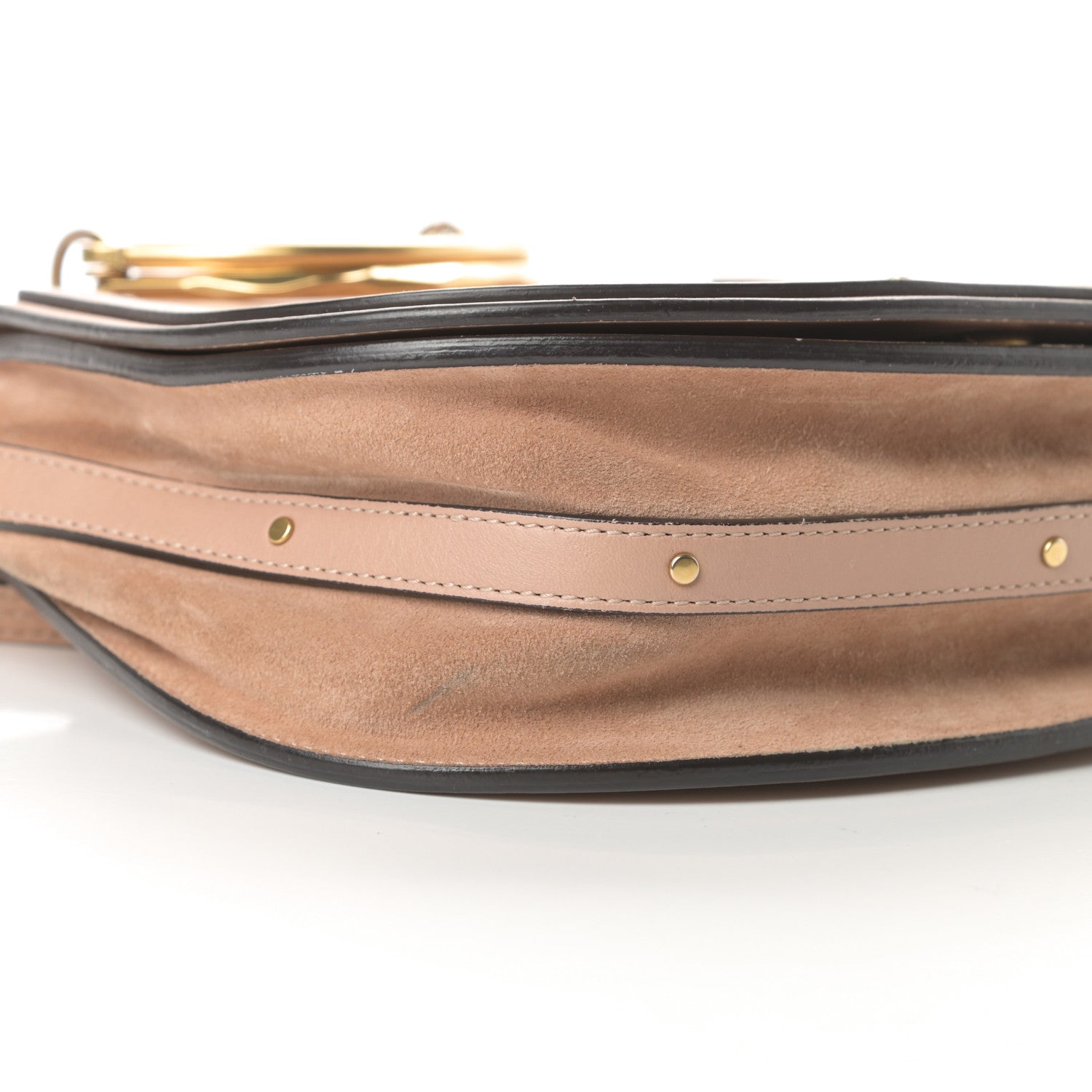 Chloe Calfskin Suede Medium Nile Bracelet Bag Biscotti Beige 9 of 15