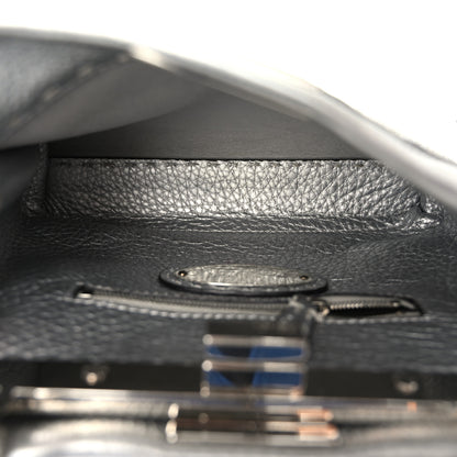 Fendi Cuoio Romano Lux Selleria Mini Peekaboo Iconic Satchel Argento 5 of 10