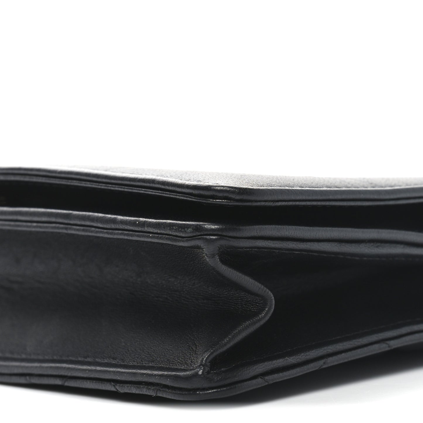 Lambskin Quilted Timeless CC Wallet On Chain WOC Black