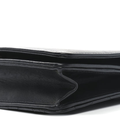 Chanel Lambskin Quilted Timeless CC Wallet On Chain WOC Black 11 of 11