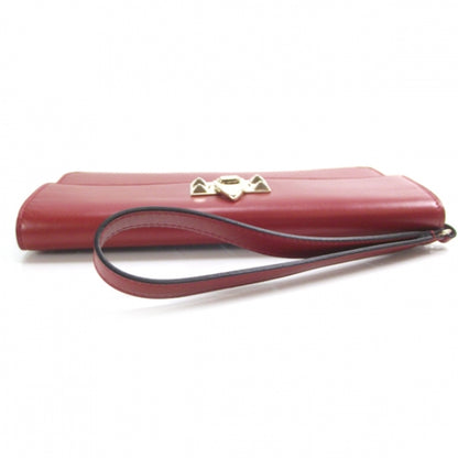 Valentino Garavani Vitello Rockstud Flip Lock Wristlet Pouch Scarlet Red 7 of 13