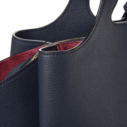 Celine Baby Grained Calfskin Medium Tri-Fold Bag Steel Blue 10 of 14