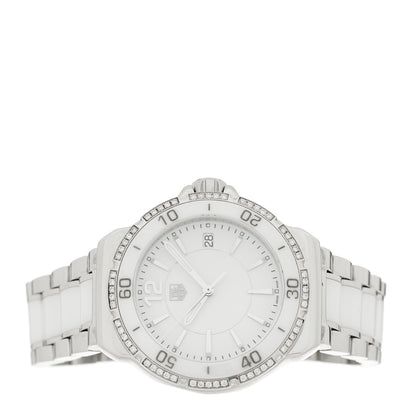 Tag Heuer Stainless Steel Ceramic Diamond 34mm Formula 1 Quartz Watch White WAH1213 2 of 4