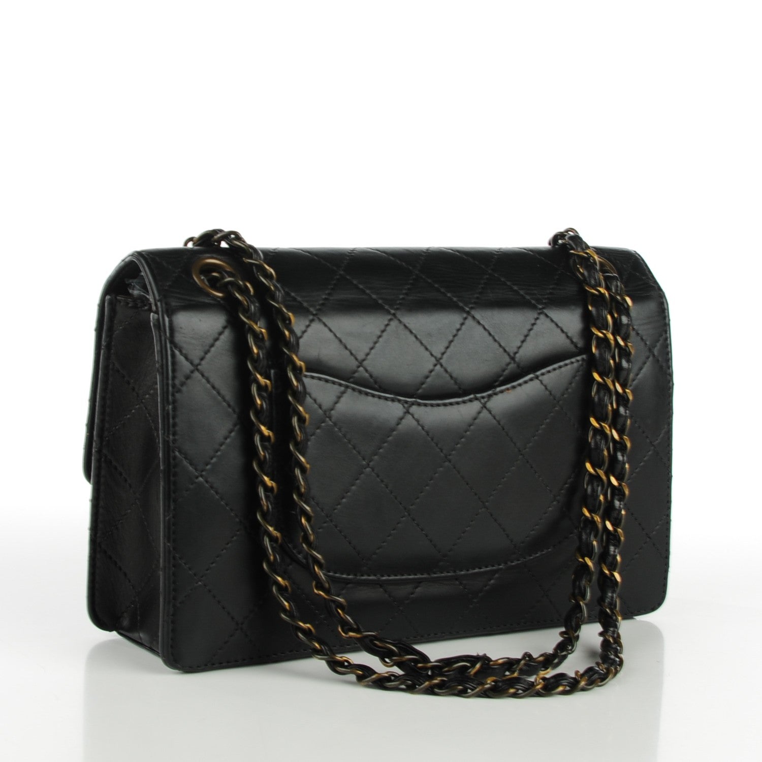 Chanel Lambskin Quilted Medium Single Flap Black 3 of 9
