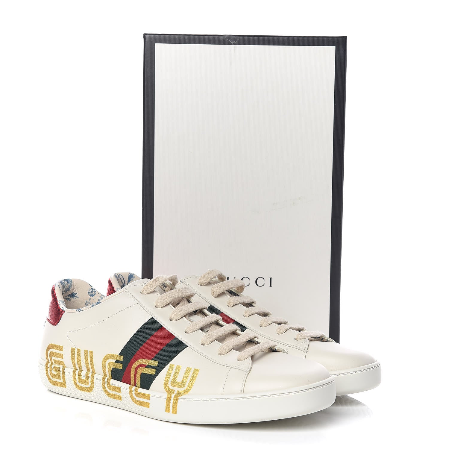 Gucci X SEGA Calfskin Ayers Web Guccy Womens Ace Sneakers 39 White 9 of 9