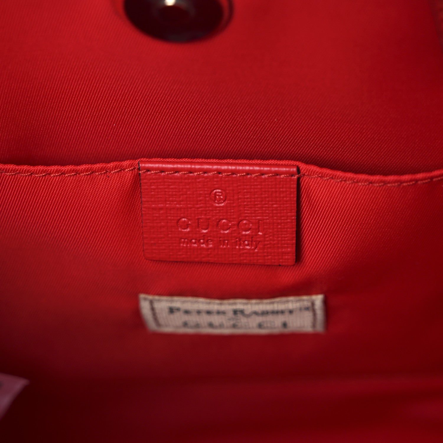 Gucci X Peter Rabbit GG Supreme Monogram Rabbit Apple Childrens Tote Beige Ebony Multicolor Bright Hibiscus 6 of 10