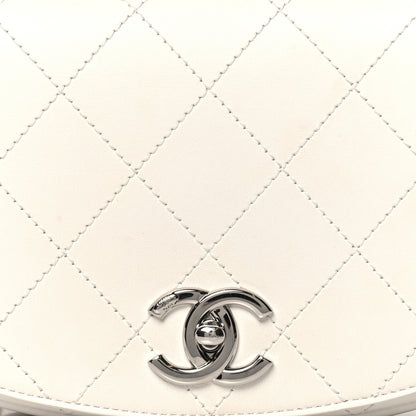Chanel Calfskin Stitched Small Ring My Bag Flap Crossbody White 8 of 13