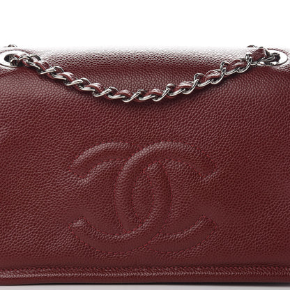 Chanel Caviar Medium Timeless CC Flap Dark Red 8 of 11