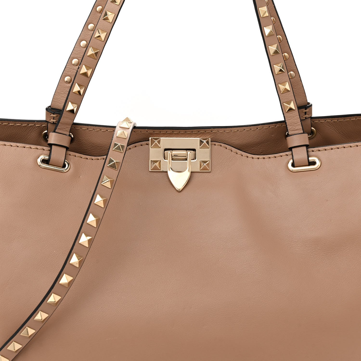 Valentino Garavani Vitello Medium Rockstud Tote Alpaca 7 of 13