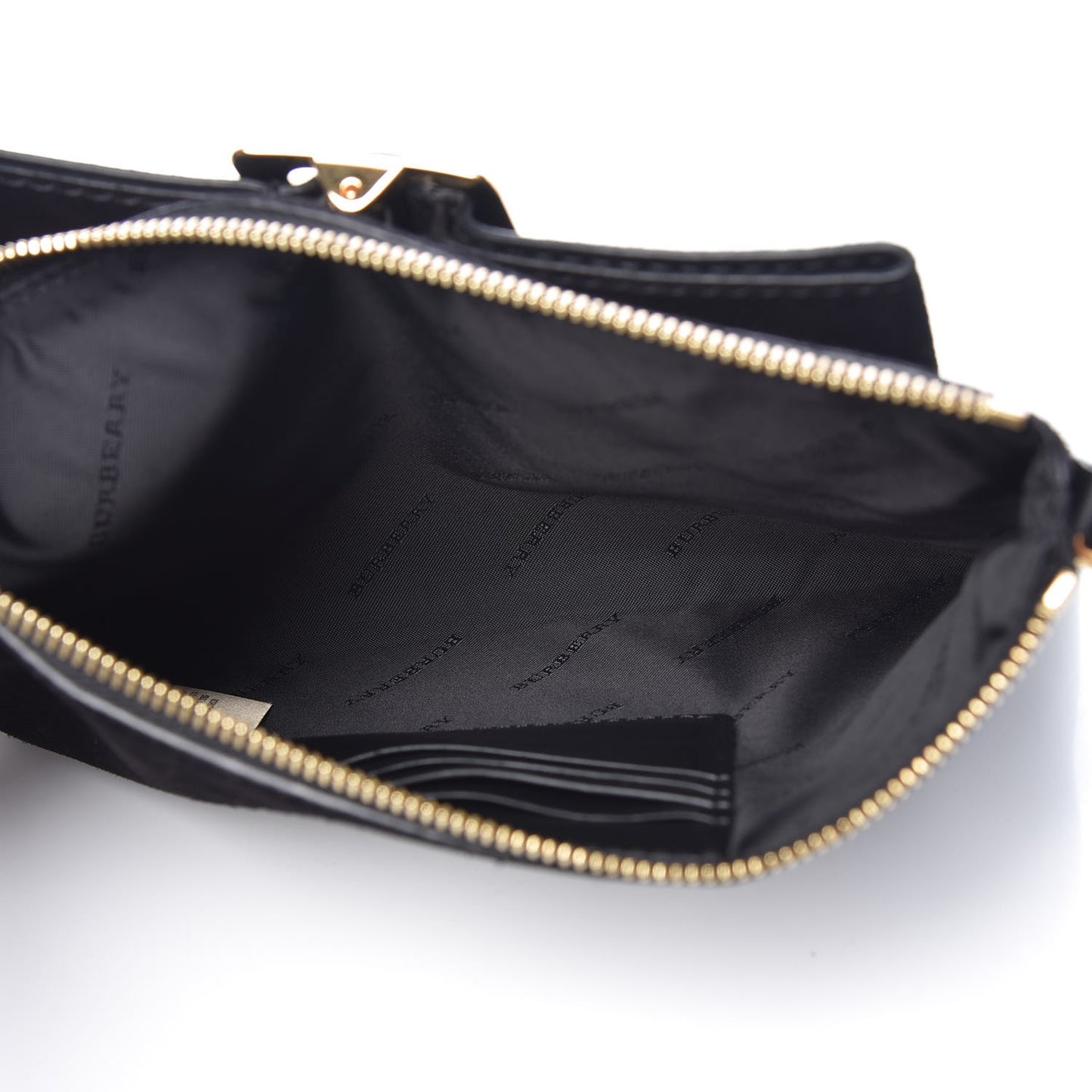 Suede Bow Buckle Crossbody Bag Black