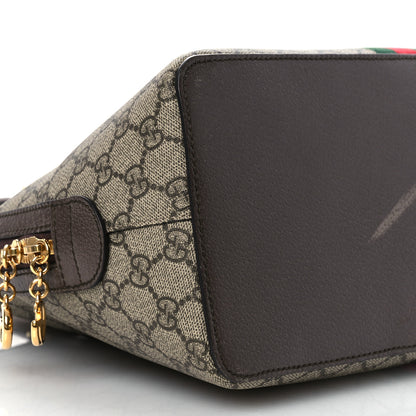 Gucci GG Supreme Monogram Web Medium Ophidia Top Handle Dome Bag Brown 10 of 15