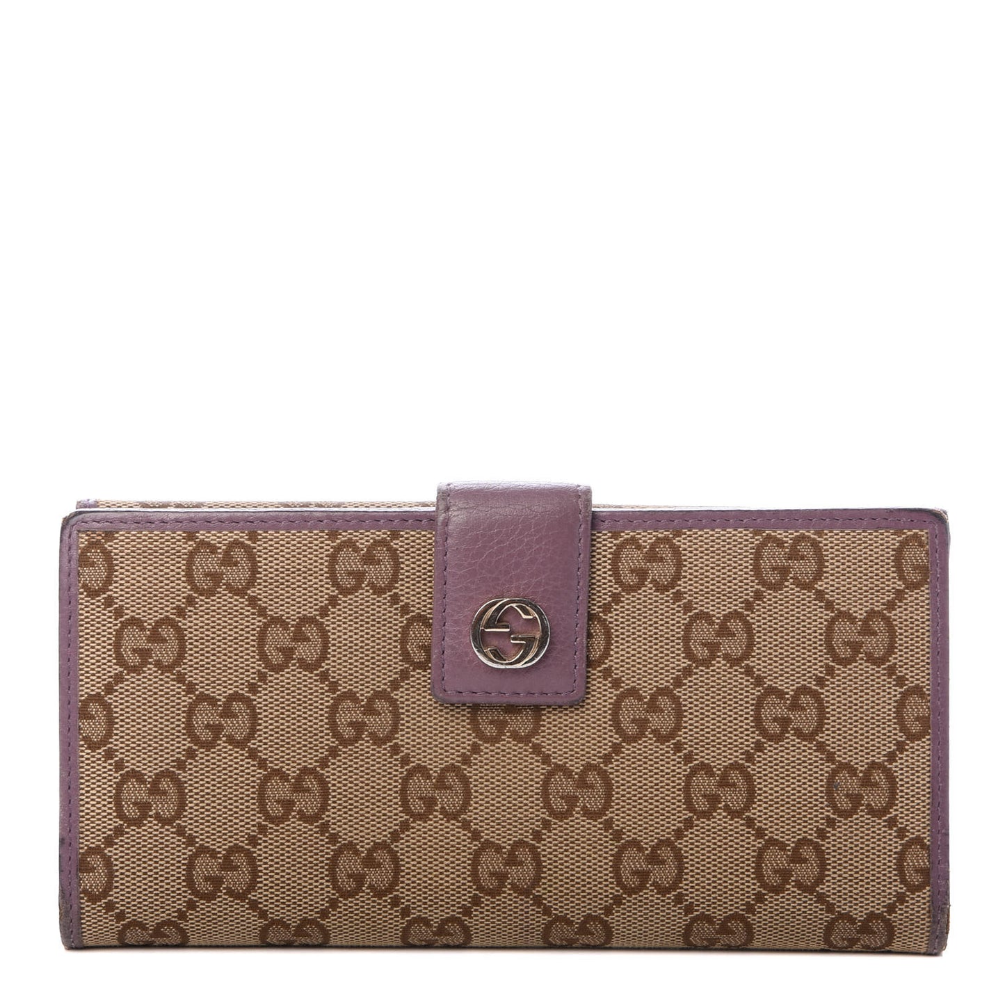 Monogram Cellarius Calfskin Miss GG Continental Wallet Beige Ebony Lilac