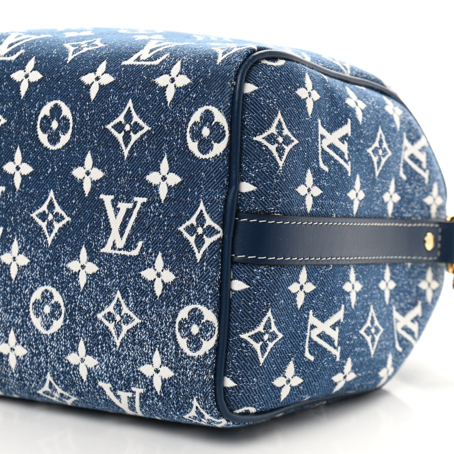 Louis Vuitton Monogram Jacquard Denim Speedy Bandouliere 25 Bleu 9 of 9