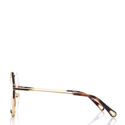 Chloe Poppy Geometric Sunglasses CE132S Havana Brown 6 of 7