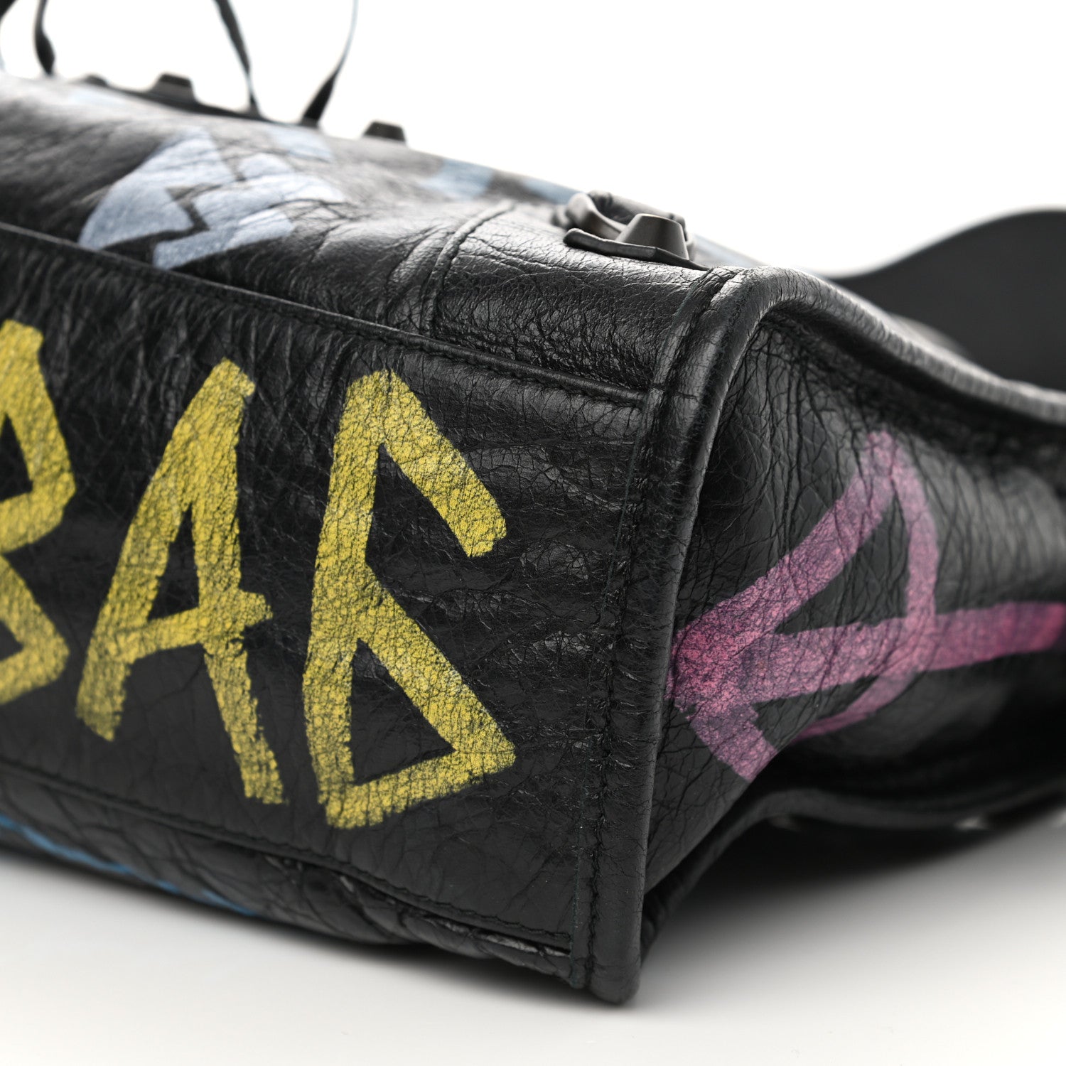 Balenciaga Agneau Graffiti All Over Classic Hardware S City Black Multicolor 10 of 11