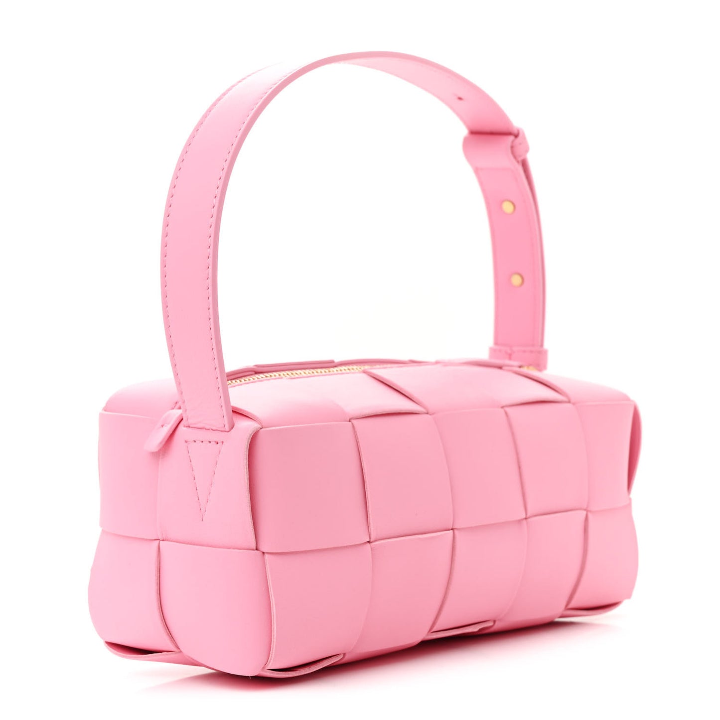 Lambskin Maxi Intrecciato Small Brick Cassette Bag Pink Ribbon
