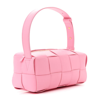 Bottega Veneta Lambskin Maxi Intrecciato Small Brick Cassette Bag Pink Ribbon 3 of 9