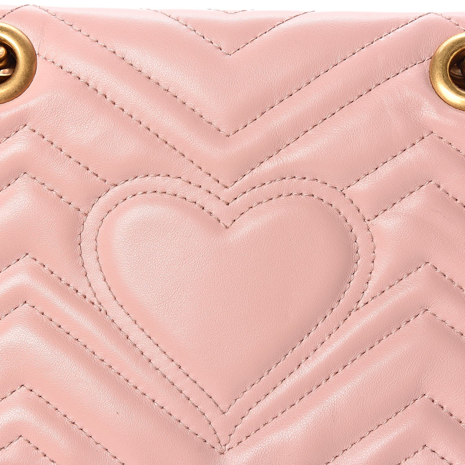 Gucci Calfskin Matelasse Mini GG Marmont Shoulder Bag Perfect Pink 9 of 12