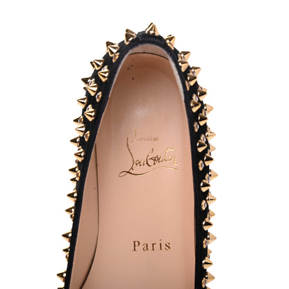 Christian Louboutin Veau Velours Studded Flats 35 Black 7 of 11