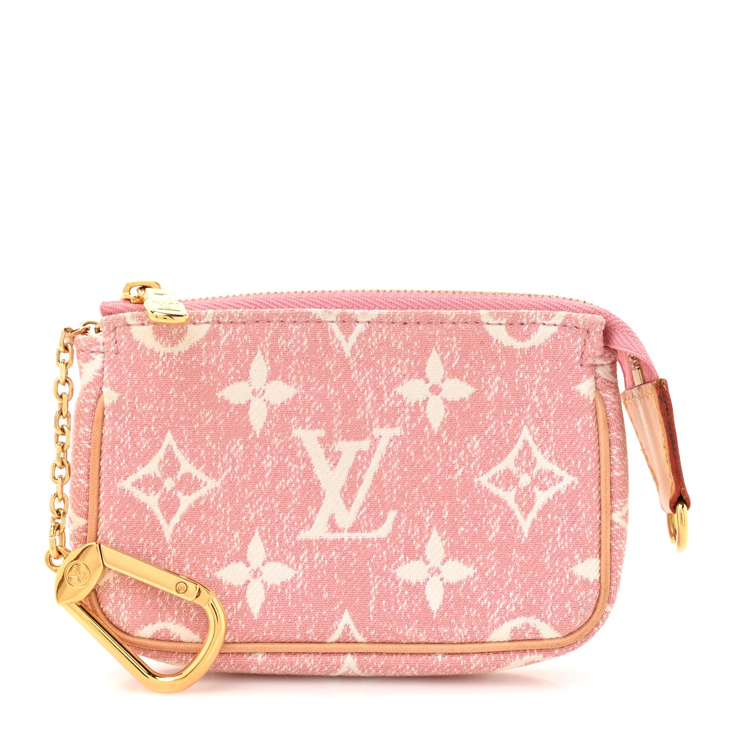 Louis Vuitton Denim Jacquard Monogram Micro Pochette Accessories Rose 1 of 10