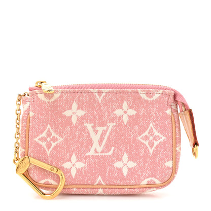 Louis Vuitton Denim Jacquard Monogram Micro Pochette Accessories Rose 1 of 10