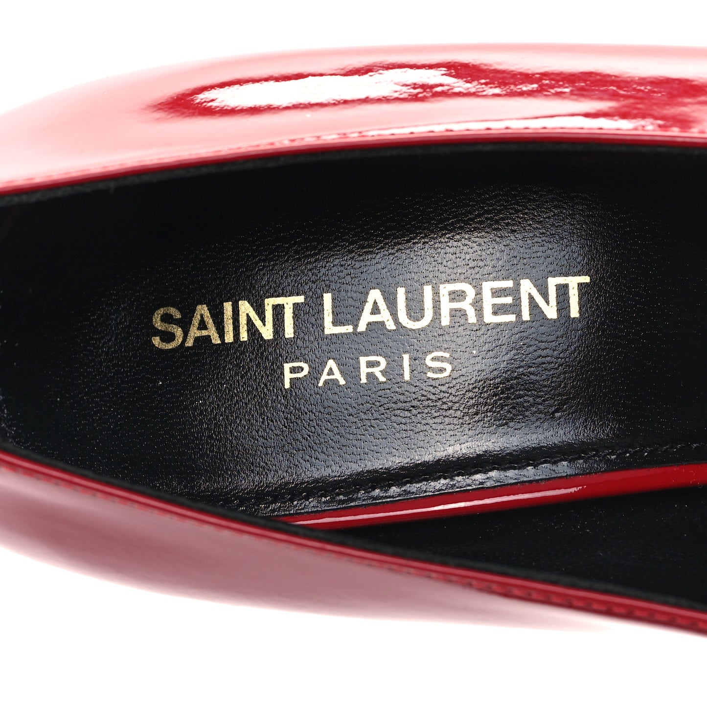 Patent Calfskin Teddy High Vamp 105 Pumps 39 Rouge Eros