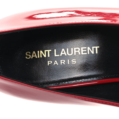 Saint Laurent Patent Calfskin Teddy High Vamp 105 Pumps 39 Rouge Eros 7 of 10
