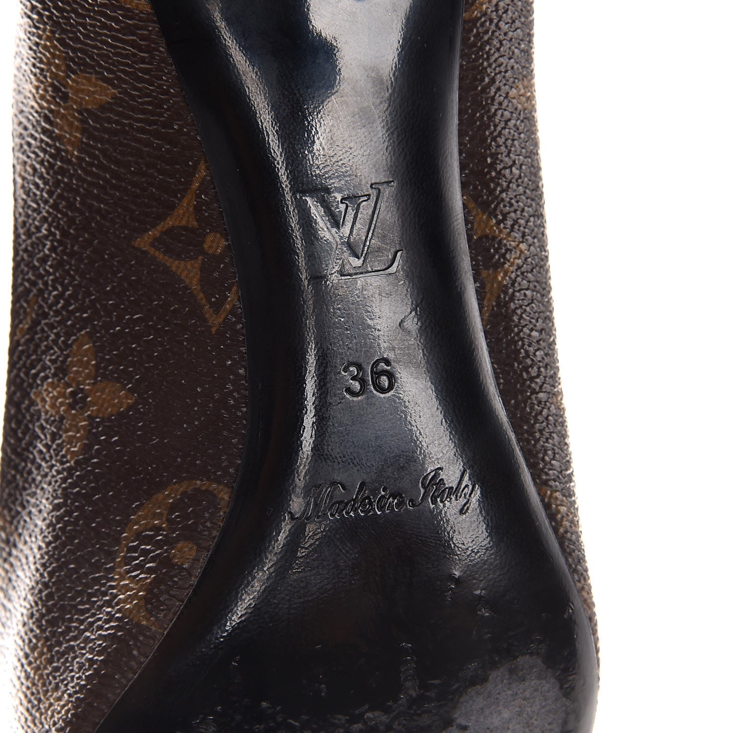 Louis Vuitton Patent Monogram Fetish Pumps 36 10 of 13