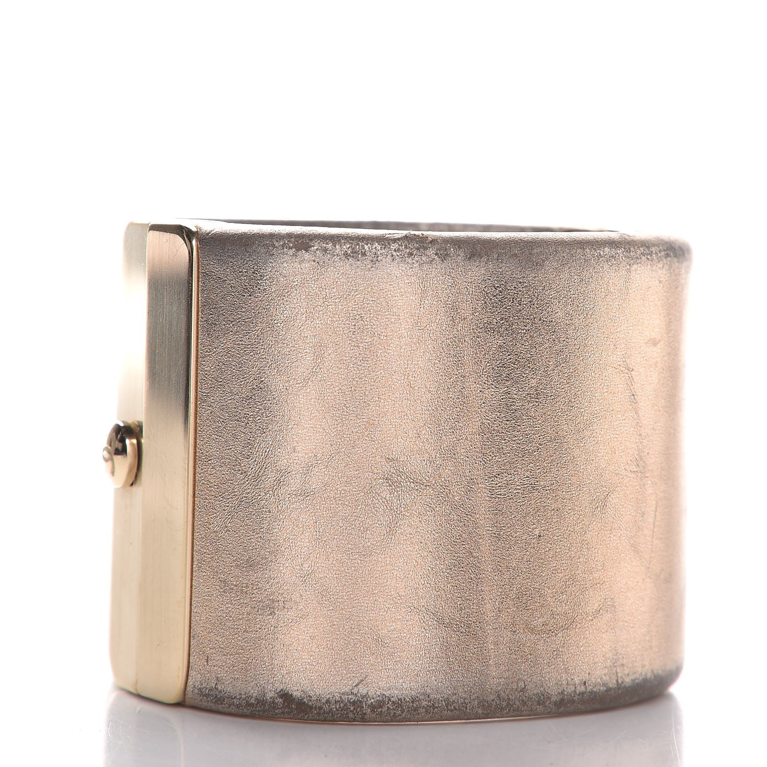 Chanel Metallic Lambskin CC Cuff Gold 3 of 4