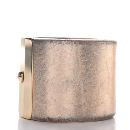 Chanel Metallic Lambskin CC Cuff Gold 3 of 4