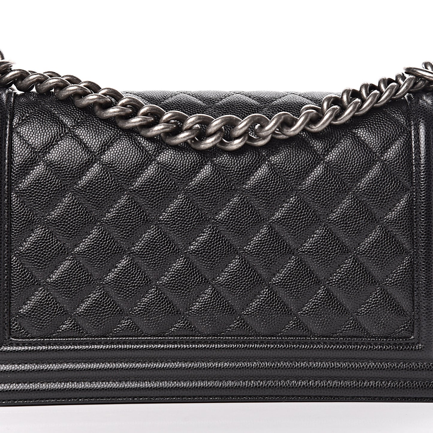 Caviar Quilted Medium Boy Flap Black