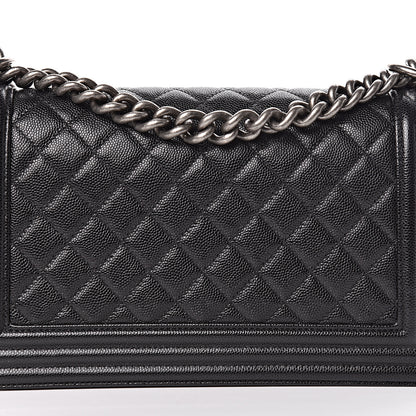Chanel Caviar Quilted Medium Boy Flap Black 10 of 13
